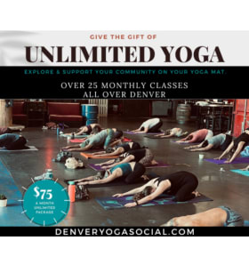 A month of regular yoga classes for 2 people & a branded wat item