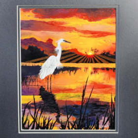 Egret painting item