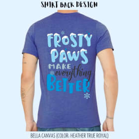 Frosty Paws “Heather True Royal” T-Shirt Size: XXX-LARGE item