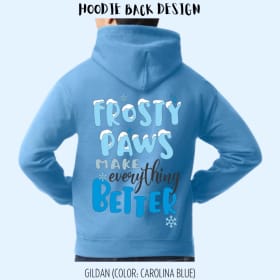 Frosty Paws “Carolina Blue” Hoodie Size: XXXX-LARGE item