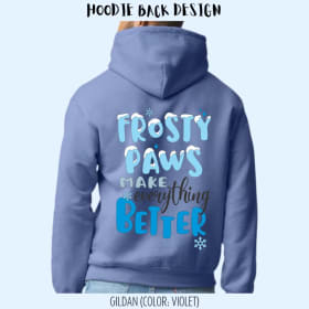 Frosty Paws “Violet” Hoodie Size: SMALL item