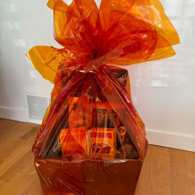 Charcuterie Basket with handmade bamboo charcuterie board item