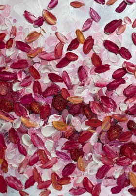 BURSTING - 16 x 16 inch painting item