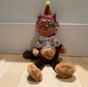 Happy clay-faced monkey item