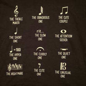 Fun musical T-shirt item