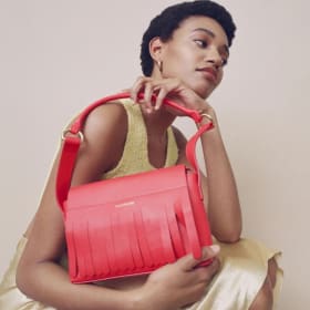 VAVVOUNE | The Claret Baguette Yellow Belt Bag item