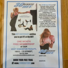 1 Month 30-Minute Hit Membership item