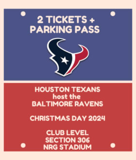 Two Houston Texans Tickets and a Parking Pass item