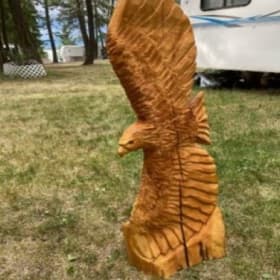 Soaring Eagle Chainsaw Carving item