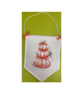 Embroidered Pumpkin Banner item