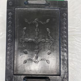 Embossed leather tray item