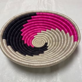 Woven cactus fiber basket item