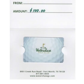Waterchase Golf Course $100 Gift Card item