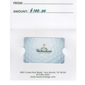 Waterchase Golf Course $100 Gift Card item