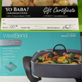 $100 YO BABA Gift Certificate & Electric Frying Pan item