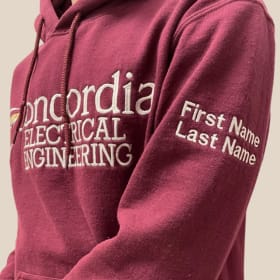 Hoodie With Custom Sleeve Embroidery item