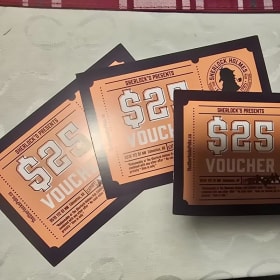 $75.00 GC to The Sherlocks Pub item