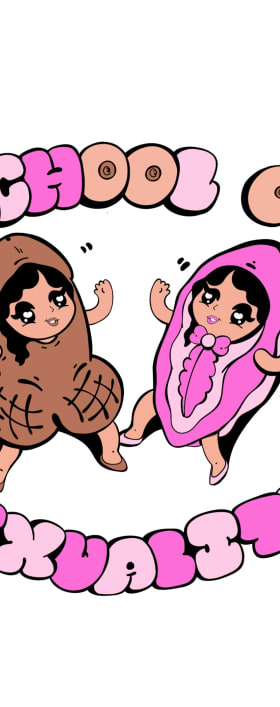 School of Sexuality Pink Crop Top item