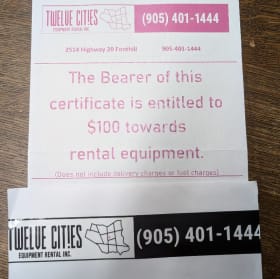 $100 Rental Equipment Gift Certifcate (2/2) item
