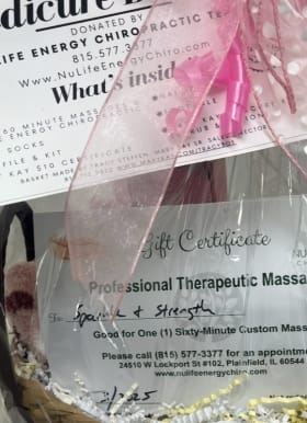 NuLife Energy Chiropractic Massage + Pedicure Basket item