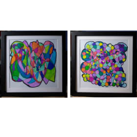Abstract Drawings Framed Pair: Art by Clare Feole item