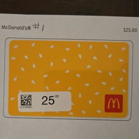McDonald Gift Card #1 item