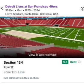49ers Football Game, Parking, and Swag item