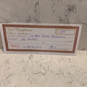 Sun Wah Chinese restaurant Gift Certificate. item