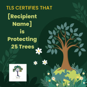 Personalized Certificate of Protection - 25 trees per a year item