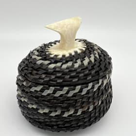 #3 Baleen Basket with Ivory Whales Tale item