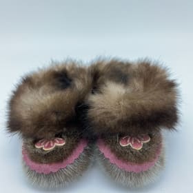 #25 Baby Sealskin Slippers with ruff item