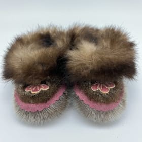 #25 Baby Sealskin Slippers with ruff item