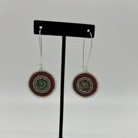 #9 Beaded abalone Denae earrings item