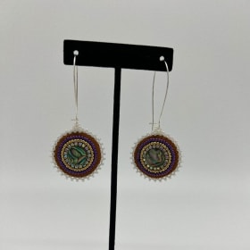 #9 Beaded abalone Denae earrings item
