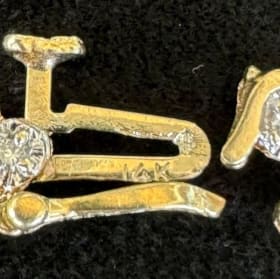 14 k Gold Diamond Bracelet 7.5 In item