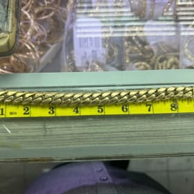 14 k Gold Diamond Gold Bracelet 9 in item