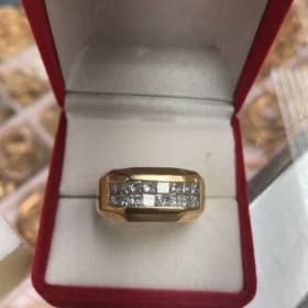 14 k Gold Diamond Ring Size 11 item