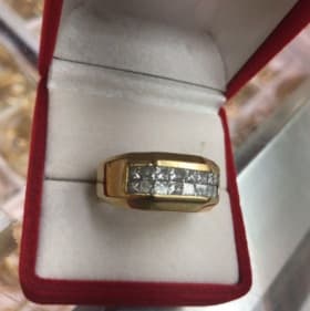 14 k Gold Diamond Ring Size 11 item