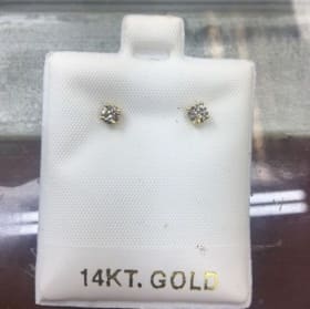 14 k gold diamond earings item