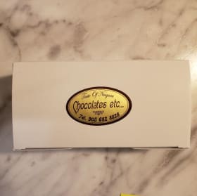 Box of handmade chocolates item