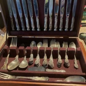12 Piece sterling silver ware set item