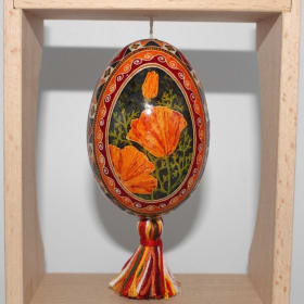 Pysanka “With an Open Heart - California Poppies,” 2024 item