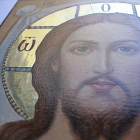 Painted Icon "Not Made by Hands" or "The Mandylion", 1997 item