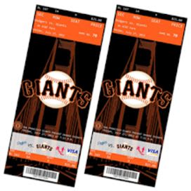 Lower Box Seat Tickets for the SF Giants! item