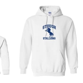 Vintage Stallions White Hoodie YOUTH LARGE (ROYAL BLUE) item