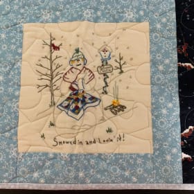 "Snowed in and Lovin' It" table runner item