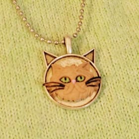 Brown Cat Face Necklace item