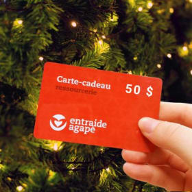 Carte-cadeau de 50 $ pour la ressourcerie d'Entraide Agapè item
