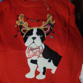 Young girls Christmas sweater (sz med) item