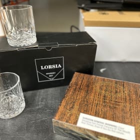 Bourbon Glass and Cigar Basket item